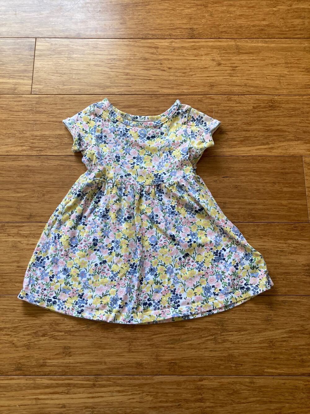 Old Navy Floral Stretch Pullover Dress, Size 12-18M